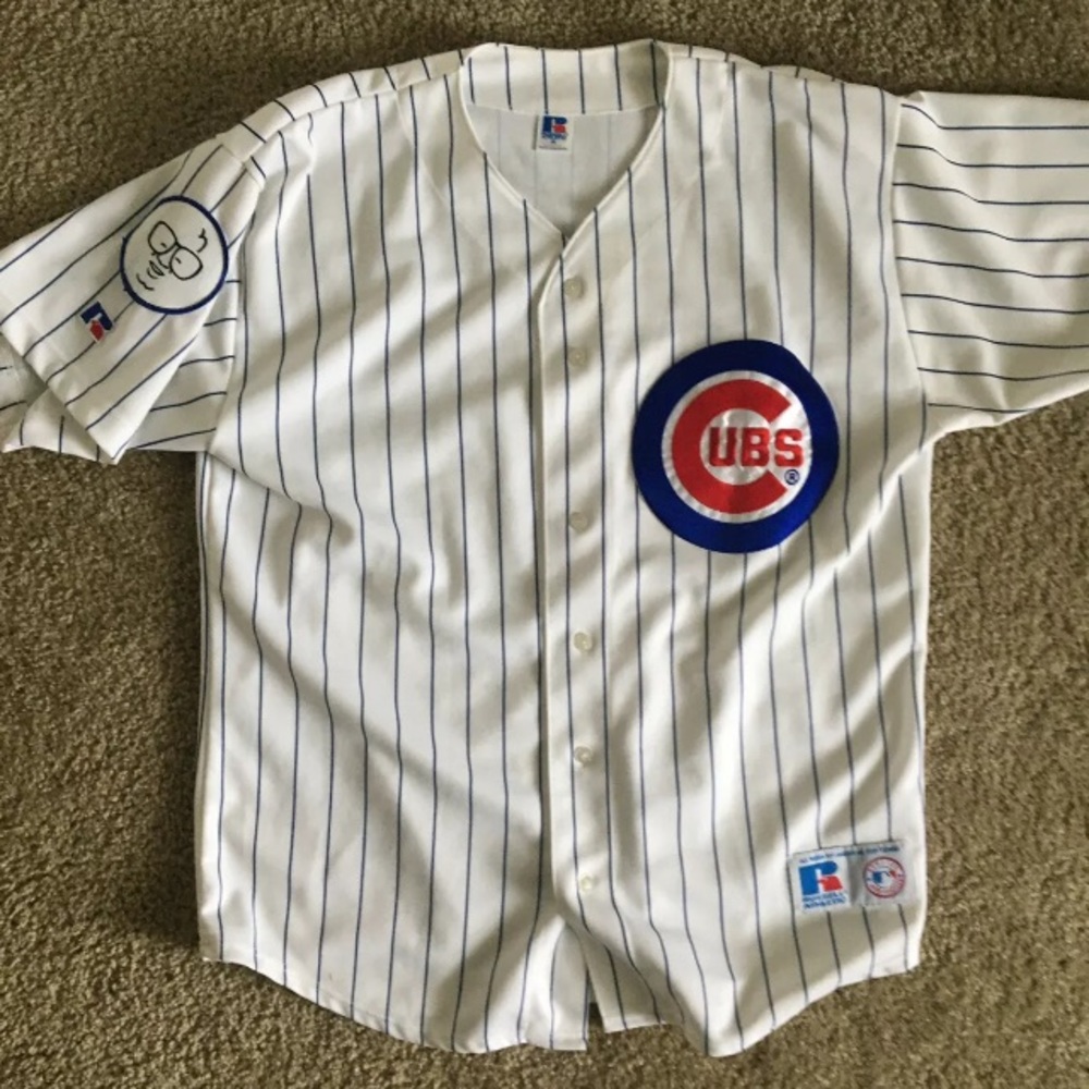 Chicago Cubs Russell Athletic Jersey, patches, Vtg